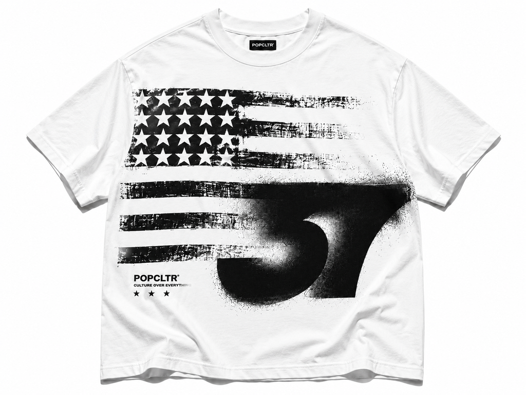 POPCLTR 37 FLAG TEE | WHITE
