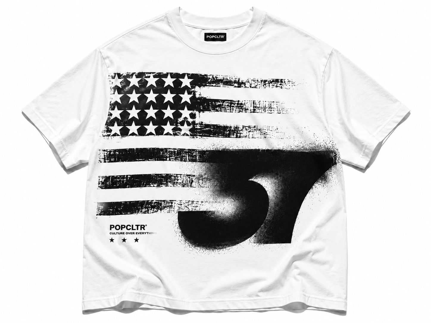 POPCLTR 37 FLAG TEE | WHITE
