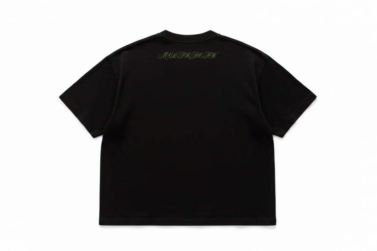 POPCLTR 37 Flag Tee – Black / Olive