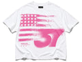 POPCLTR 37 Flag Tee - White / Pink