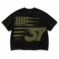 POPCLTR 37 Flag Tee – Black / Olive